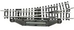22261 N Fleischmann Gleis (ohne Bettung) Weiche, elektrisch, links 112.6 mm 15 &deg;