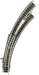 Fleischmann 9169 N piccolo (mit Bettung) Bogenweiche, rechts 45&deg; 356.5 mm, 420mm