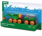 Brio Gr&uuml;ner Kranwagen mit Anh&auml;nger + Fracht
