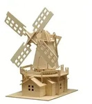 PEBARO 873 - Holzbausatz Windm&uuml;hle, 78 Teile, Holzkonstruktion zum Zusammenstecken