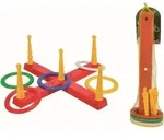 Kreuz-Ringwurfspiel mit 5 Ringen