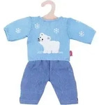 Puppen-Eisb&auml;r-Pullover mit Jeans, Gr. 35-45 cm, sortiert