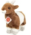 Teddy Hermann 91719 - Ziege stehend, braun/wei&szlig;, Pl&uuml;schtier, 22 cm