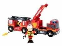 BRIO 33811 - World, Feuerwehr Leiterfahrzeug mit Licht und Sound