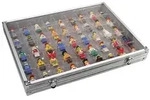 Sammelvitrine Alu mit 45 F&auml;chern