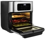 Princess Aerofryer Hei&szlig;luft-Ofen 10l 1500W mit Display Schwarz, Silber
