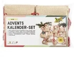 Folia Adventskalender-Set NATUR, Beutel in Juteoptik, 49-teilig, Beutelgr&ouml;&szlig;e