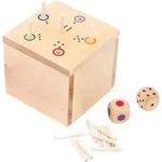small foot 6558 - W&uuml;rfelspiel 6 raus in der Box, Holz, Steckspiel,