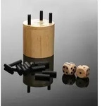 BestSaller 3030 - Super Six Holz, kleine Version, 36 Spielst&auml;bchen & 2 W&uuml;rfel,