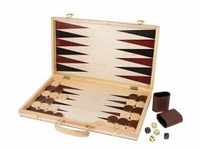 small foot 2853 - Schach und Backgammon Koffer mit Tragegriff, Holz, 52x45cm