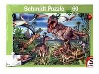 Schmidt 56193 - Bei den Dinosauriern Puzzles, 60 Teile