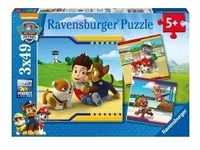 Ravensburger 09369 - Paw Patrol - Helden mit Fell, Puzzle 3x49 Teile