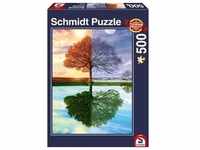Schmidt 58223 - Jahreszeiten Baum, 500 Teile, Puzzle