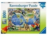 Puzzle Ravensburger Tierisch um die Welt 100 Teile XXL