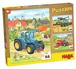 Puzzles Traktor & Co. 3 Motive je 24 Teile