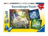 Ravensburger 09291 - Schöne Einhörner, 3x49 Teile Puzzle