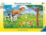 Rahmenpuzzle Ravensburger Knuffige Tierfreunde 15 Teile