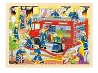 Goki 57527 - Einlegepuzzle Feuerwehreinsatz