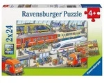 Puzzle Ravensburger Trubel am Bahnhof 2 X 24 Teile