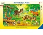 Rahmenpuzzle Ravensburger Tierkinder des Waldes 15 Teile