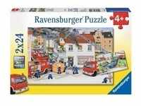 Ravensburger 08851 - Bei der Feuerwehr, Puzzle 2 x 24 Teile