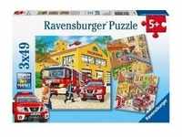 Ravensburger 09401 - Feuerwehreinsatz, Puzzle, 3x49 Teile