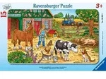 Rahmenpuzzle Ravensburger Gl&uuml;ckliches Bauernhofleben 15 Teile