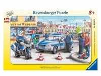 Ravensburger 06037 - Einsatz der Polizei, 15 Teile Rahmenpuzzle