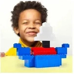 Simba 104118906 - Blox Steine in Dose, Konstruktionsspielzeug, 100, blau