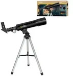 Bresser 12883 - NATIONAL GEOGRAPHIC Linsen-Teleskop 50/360 mit Tischstativ,
