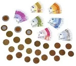 MM - Spielgeld "Euro" M&uuml;nzen und Scheine