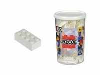 Simba 104118915 - Blox Steine in Dose, Konstruktionsspielzeug, 100 Steine, weiß