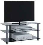 TV M&ouml;bel Sideboard Fernseh Rack Alu Glas Netasa