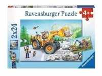 Ravensburger 07802 - Bagger und Waldtraktor, Puzzle 2 X 24 Teile