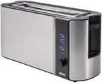 Princess Langschlitztoaster mit eingebautem Br&ouml;tchenaufsatz Edelstahl, Schwarz