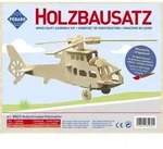 PEBARO 850/3 - Holzbausatz Hubschrauber, 24 Teile, Holzkonstruktion zum