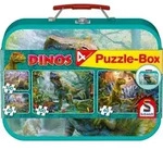 Dinos, Puzzle-Box, 2 x 60, 2 x100 Teile im Metallkoffer