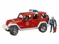 Bruder 02528 Jeep Wrangler Unlimited Rubicon Feuerwehrfahrzeug mit Feuerwehrma