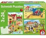 Auf dem Bauernhof. 3 x 24 Teile Puzzle
