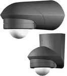 Grothe 94535 Aufputz PIR-Bewegungsmelder 360&deg; Relais Schwarz IP55
