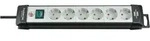 Brennenstuhl 1951560100 Steckdosenleiste mit Schalter 6fach Schwarz, Lichtgrau