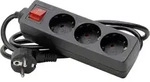 Kopp 129715009 Steckdosenleiste mit Schalter 3fach Schwarz Schutzkontakt 1St.