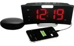 Geemarc JWNS-CURVE_BLK_VDE Quarz Wecker Schwarz Gro&szlig;es Display