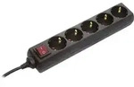 AS Schwabe 35012 Steckdosenleiste mit Schalter Schwarz Schutzkontakt 1St.