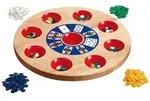 Pochbrett mit Spielchips Holz &Oslash;29cm