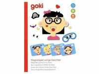 Goki 58492 - Magnetspiel Lustige Gesichter Mädchen