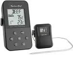 TFA Dostmann 14.1504 Grill-Thermometer Kabelsensor, Alarm, mit Timer, &Uuml;berwachung