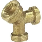 GARDENA 07155-20 Messing 2-Wege-Verteiler 24,2 mm (3/4") IG, 26,44 mm (3/4") AG,
