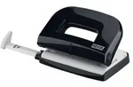 Locher E 210, bis 10 Blatt schwarz/grau, mit Anschlagschiene