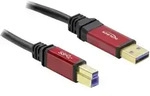 Delock USB-Kabel USB 3.2 Gen1 USB-A Stecker, USB-B Stecker 5.00 m Rot, Schwarz